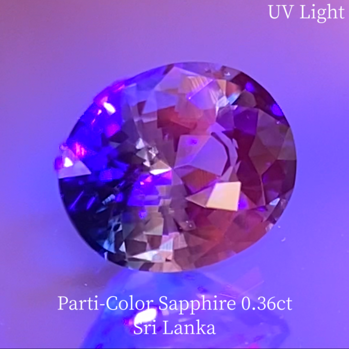 Parti-Color Sapphire 0.36ct / Sri Lanka