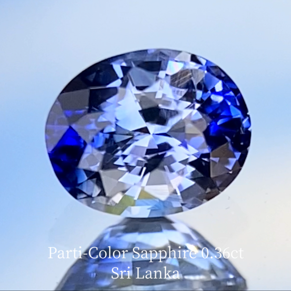 Parti-Color Sapphire 0.36ct / Sri Lanka