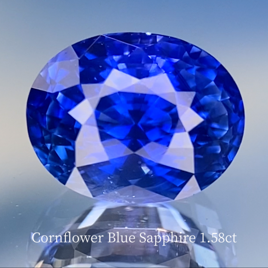 Special Sapphire 2pc Set / Cornflower Blue 1.58ct & Royal Blue 1.028ct