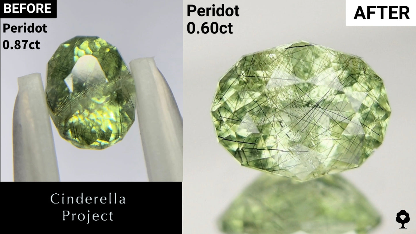 【Cinderella Project】Peridot 0.87ct → 0.60ct