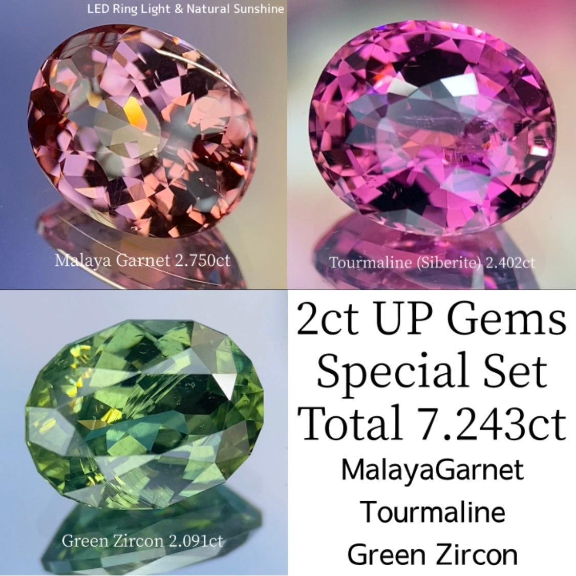 2ct UP Gems Special Set / Total 7.243ct