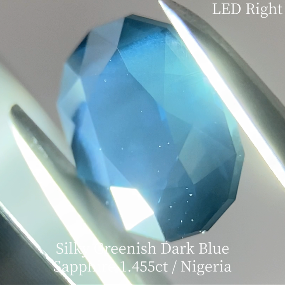 Greenish Dark Blue Sapphire 1.455ct / Nigeria