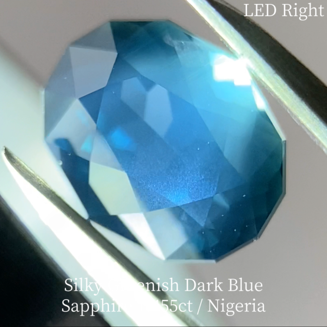 Greenish Dark Blue Sapphire 1.455ct / Nigeria