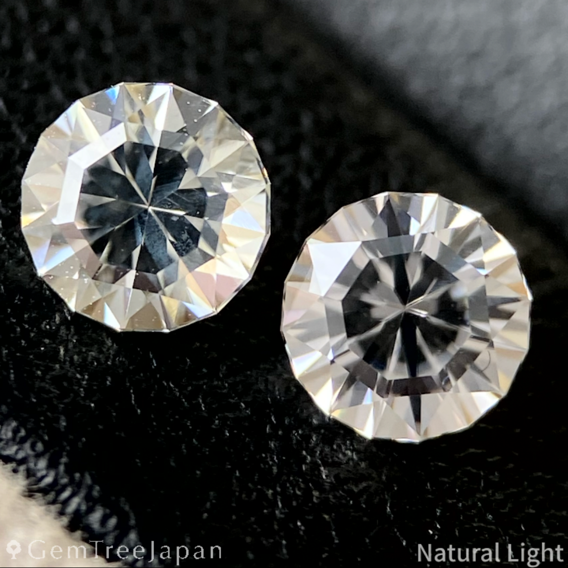 Colorless Zircon 0.64ct & 0.63ct 2pc Set