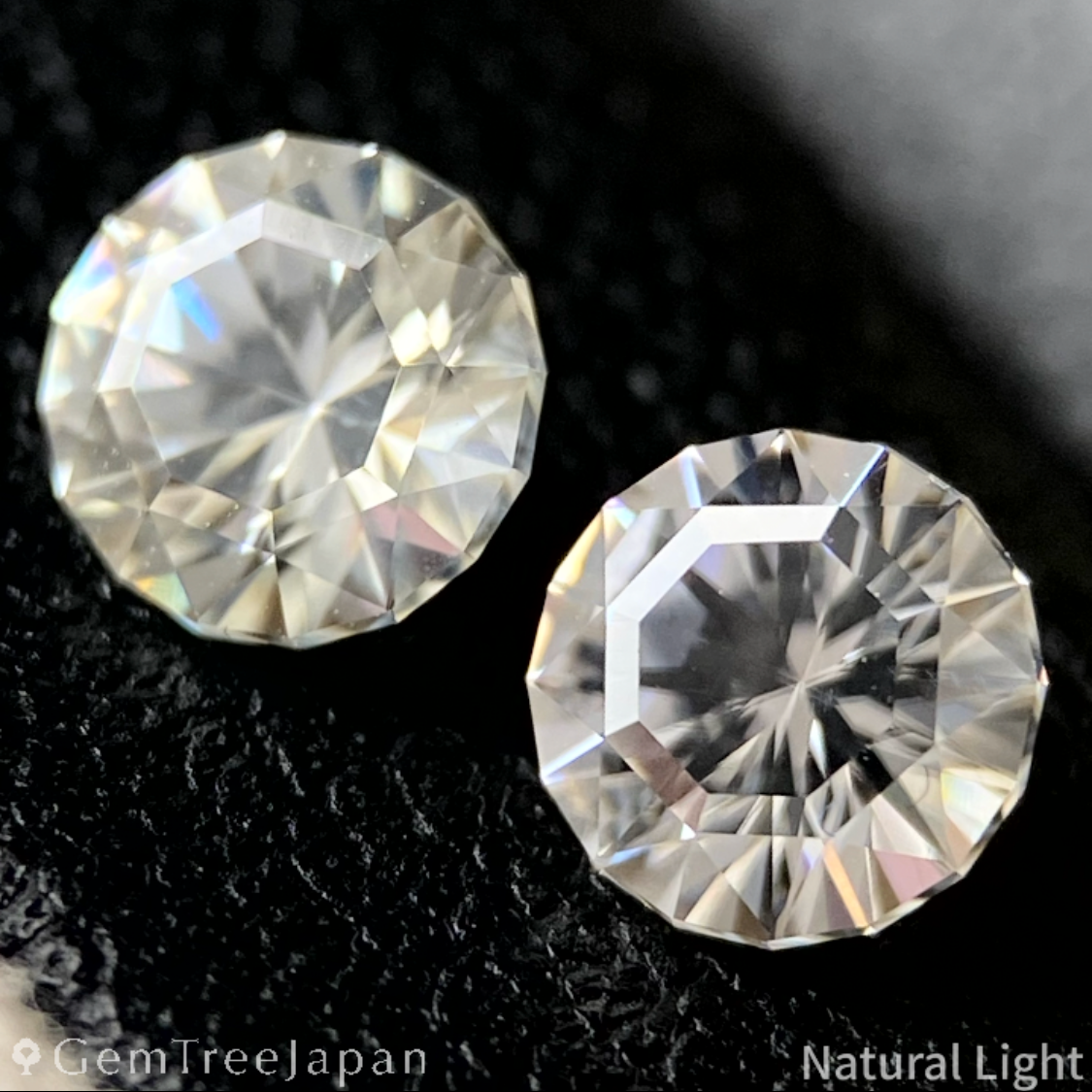 Colorless Zircon 0.64ct & 0.63ct 2pc Set