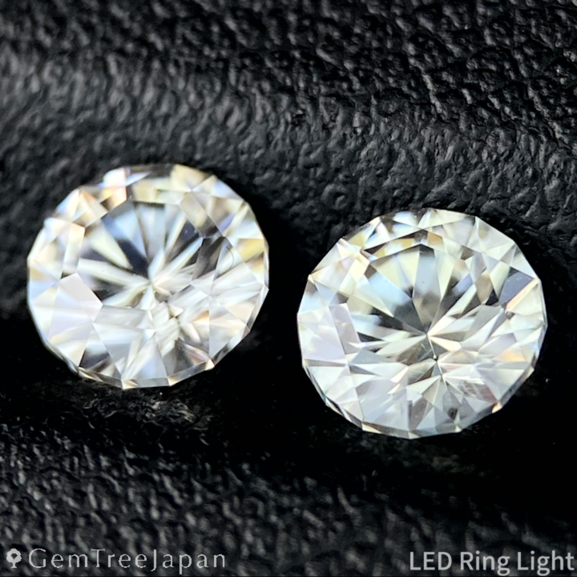 Colorless Zircon 0.64ct & 0.63ct 2pc Set