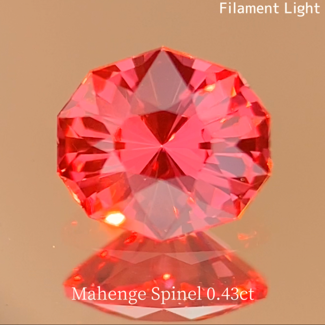 Orange-Pink Spinel 0.431ct / Tanzania