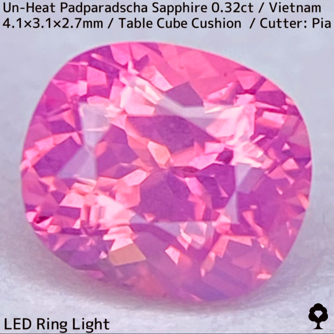 Un-Heat Padparadscha Sapphire 0.32ct / Vietnam
