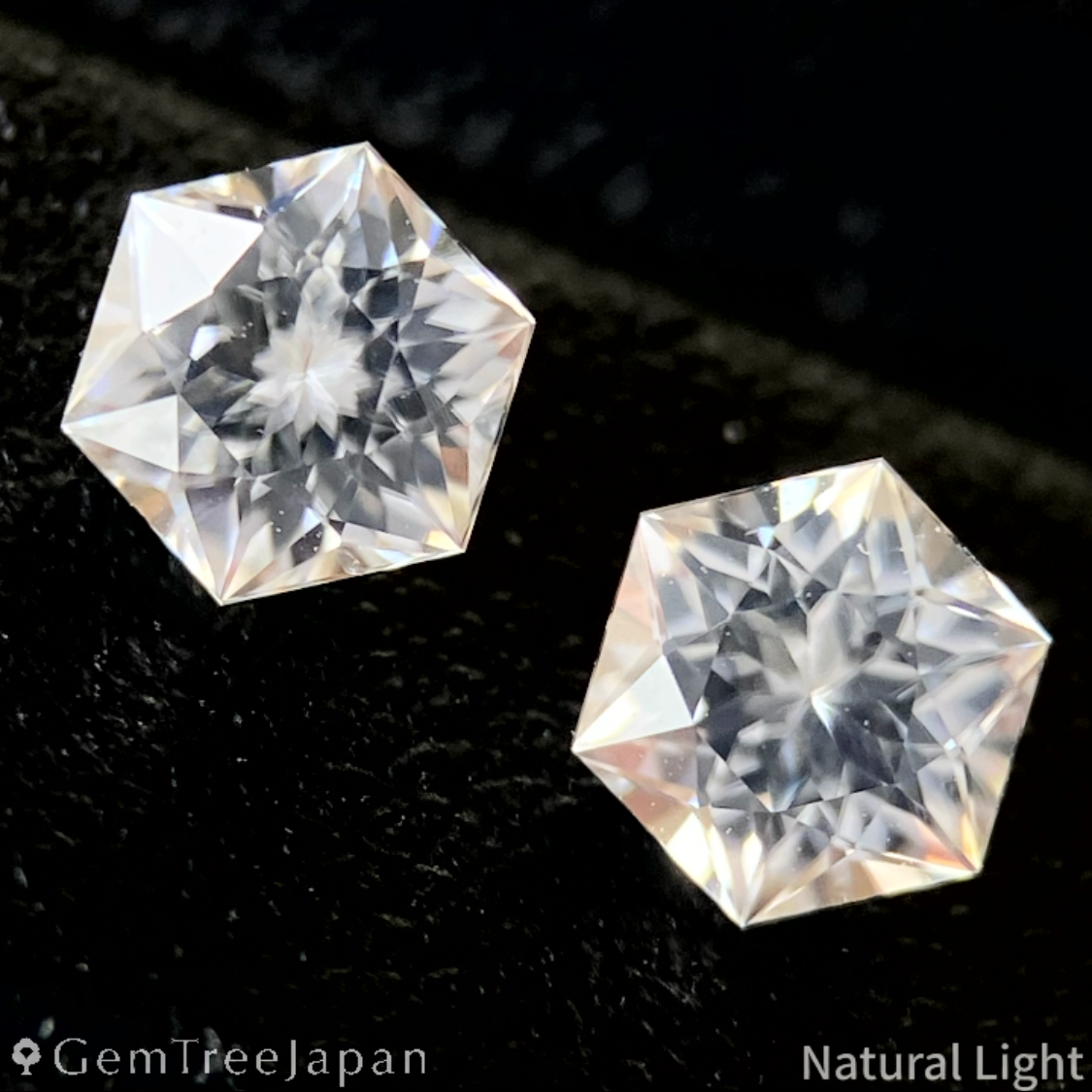 Colorless Zircon 0.54ct / 0.54ct 2pc Set
