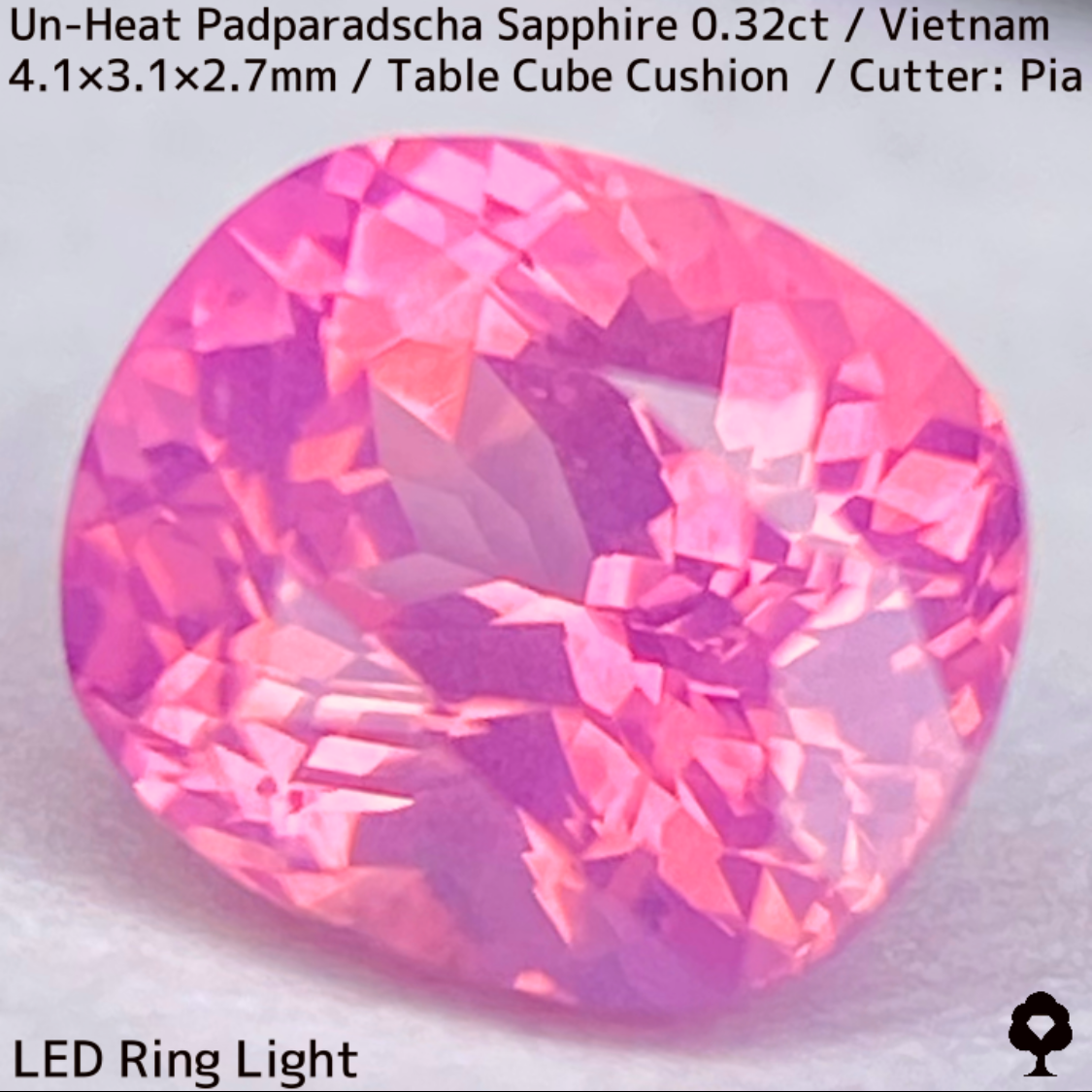 Un-Heat Padparadscha Sapphire 0.32ct / Vietnam