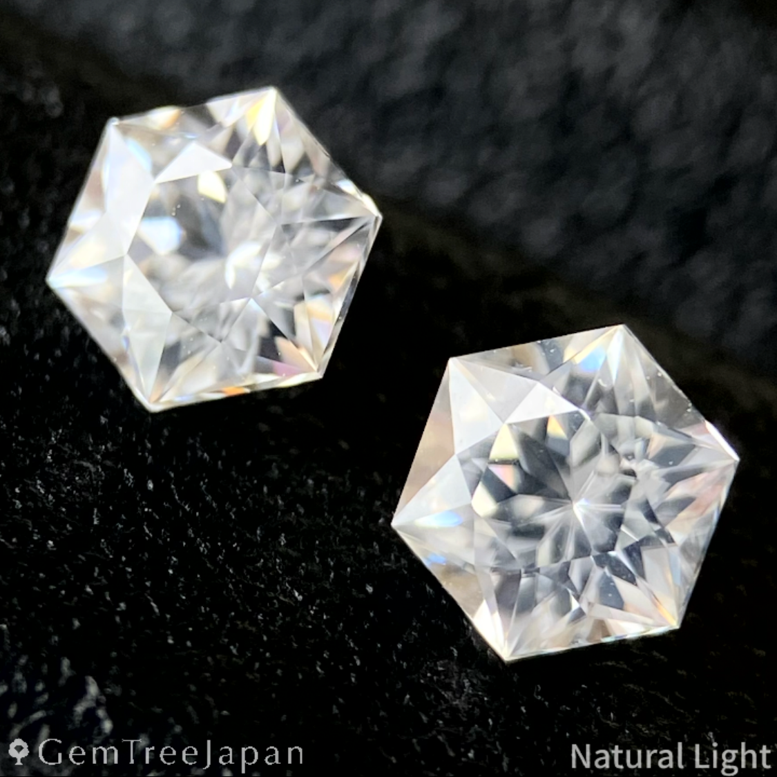 Colorless Zircon 0.54ct / 0.54ct 2pc Set