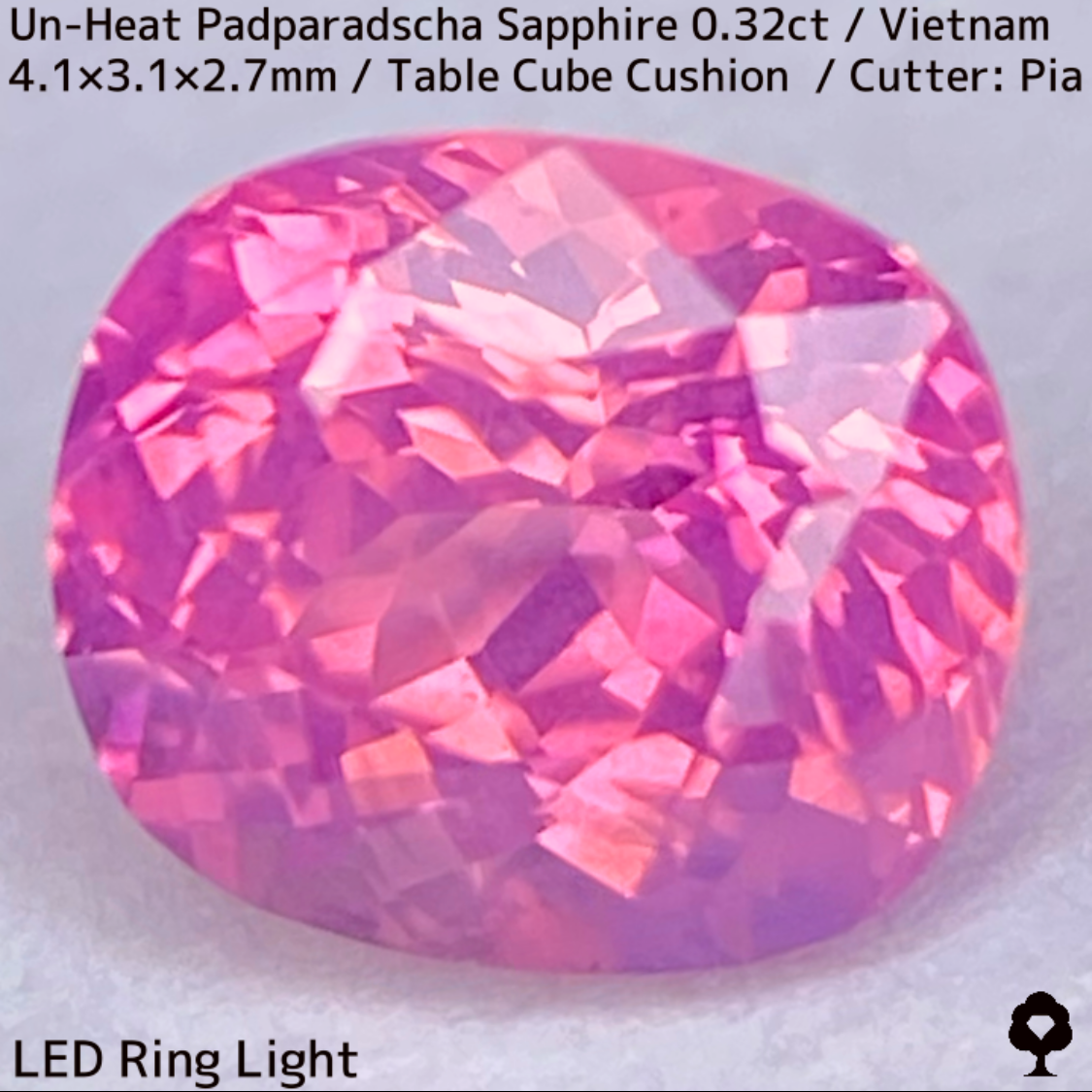 Un-Heat Padparadscha Sapphire 0.32ct / Vietnam