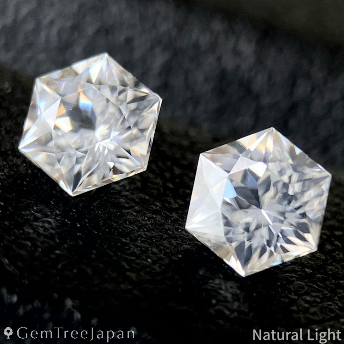 Colorless Zircon 0.54ct / 0.54ct 2pc Set