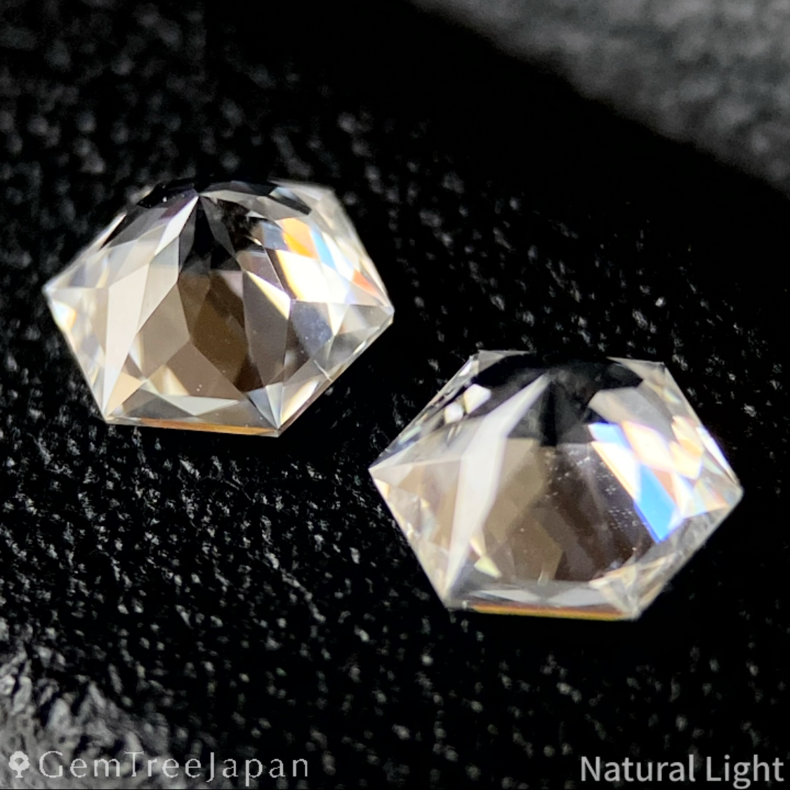 Colorless Zircon 0.54ct / 0.54ct 2pc Set