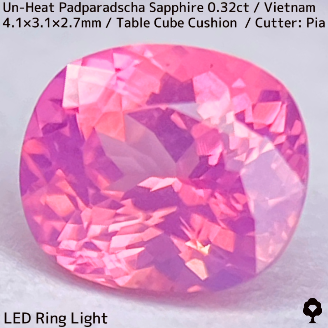 Un-Heat Padparadscha Sapphire 0.32ct / Vietnam