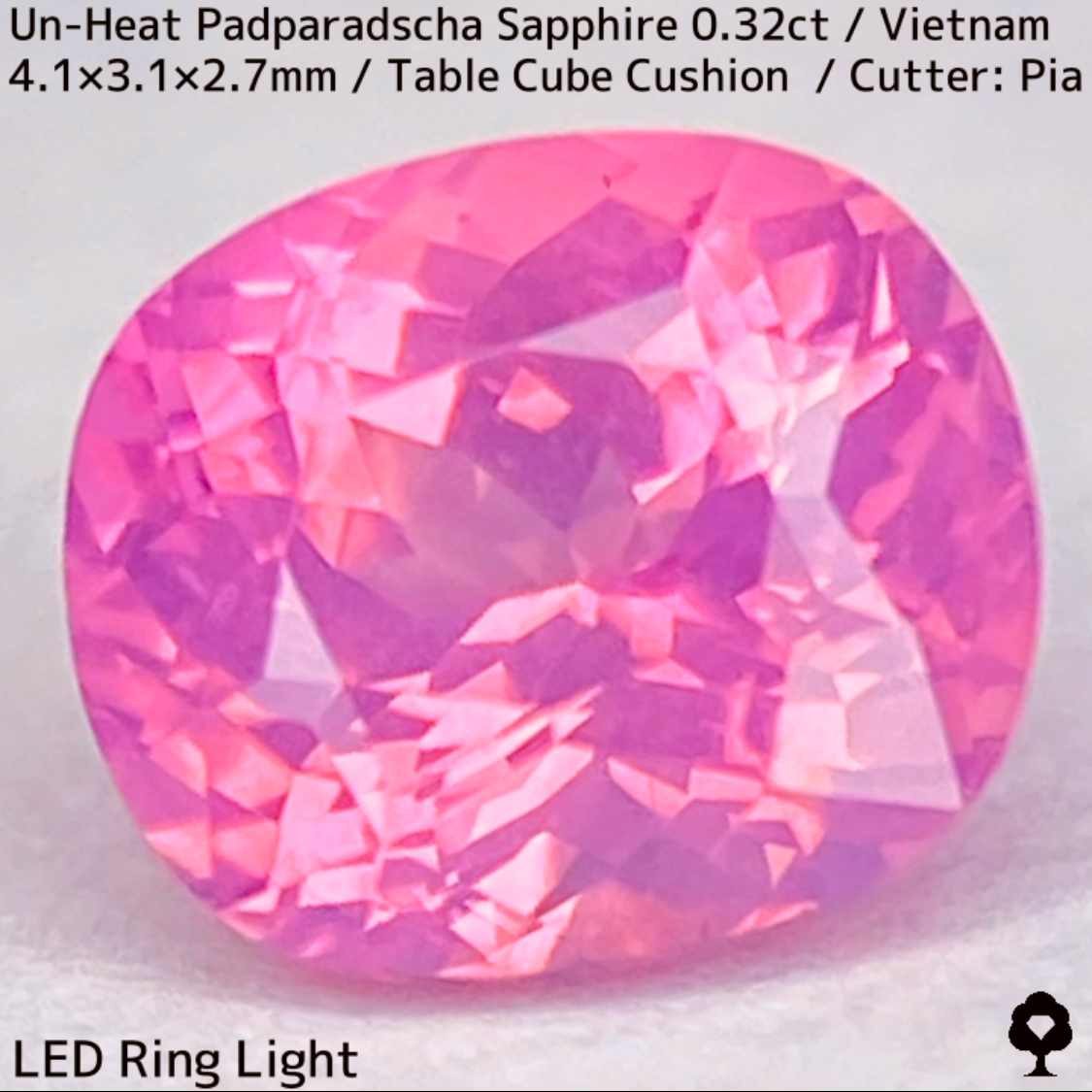 Un-Heat Padparadscha Sapphire 0.32ct / Vietnam