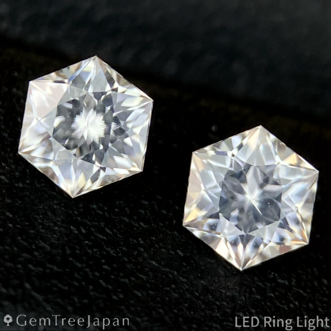Colorless Zircon 0.54ct / 0.54ct 2pc Set