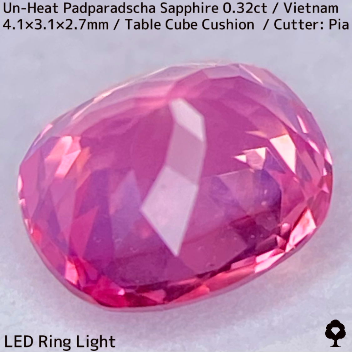Un-Heat Padparadscha Sapphire 0.32ct / Vietnam