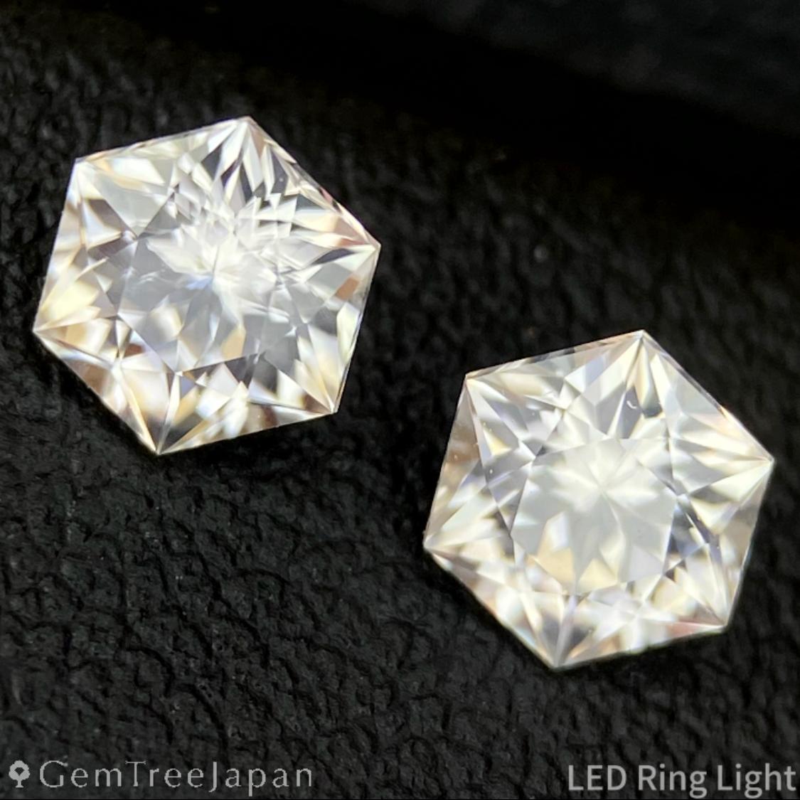 Colorless Zircon 0.54ct / 0.54ct 2pc Set