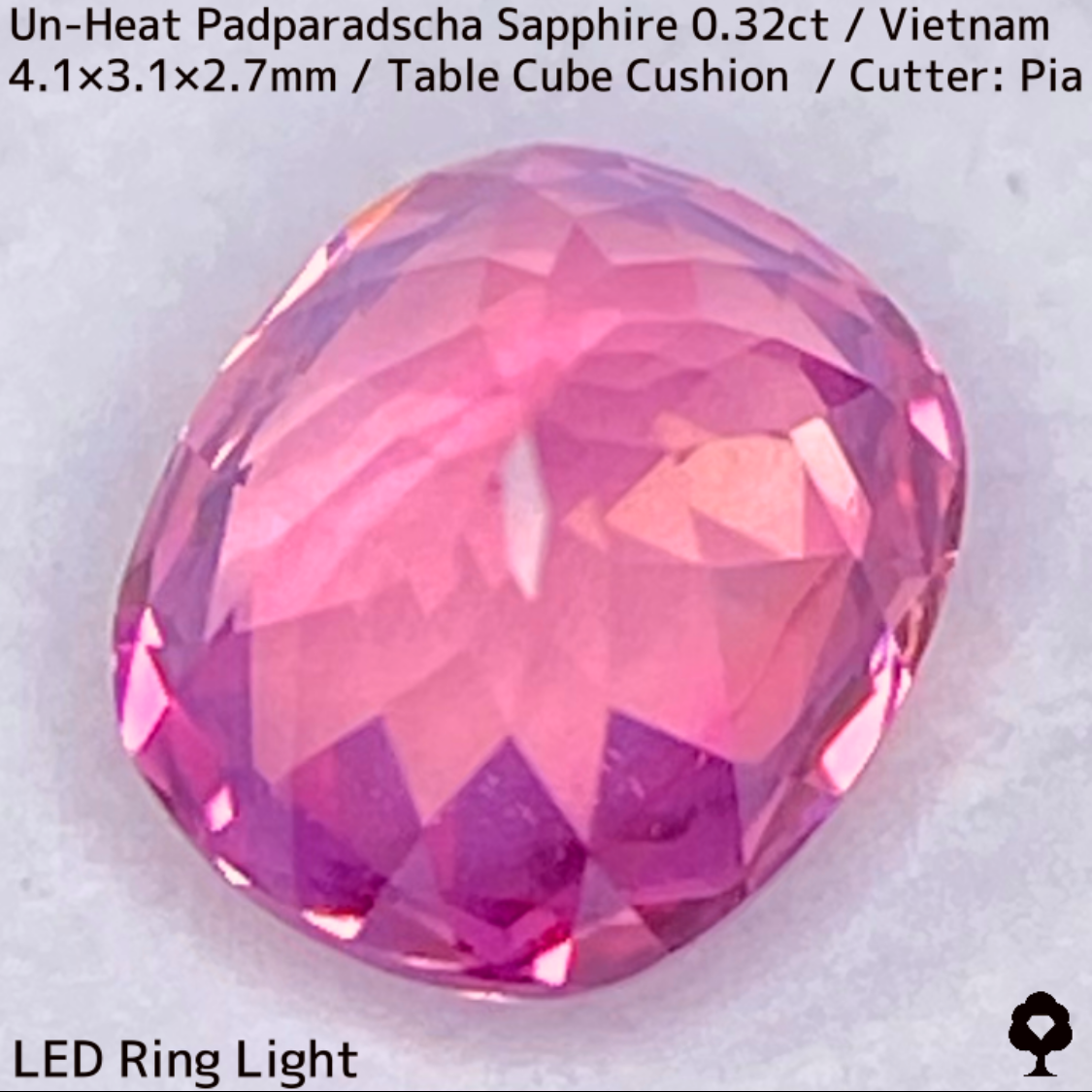 Un-Heat Padparadscha Sapphire 0.32ct / Vietnam