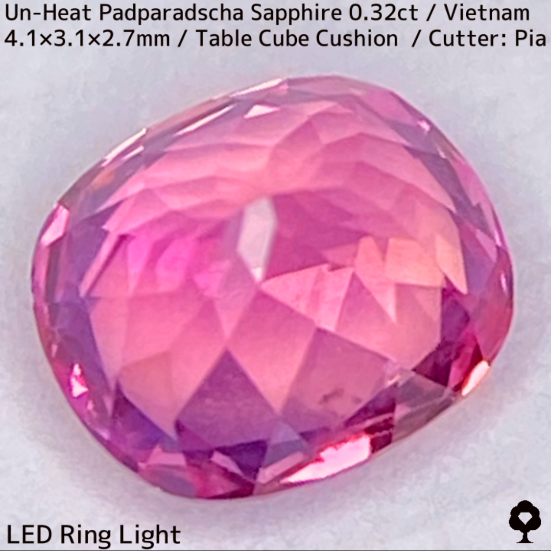 Un-Heat Padparadscha Sapphire 0.32ct / Vietnam