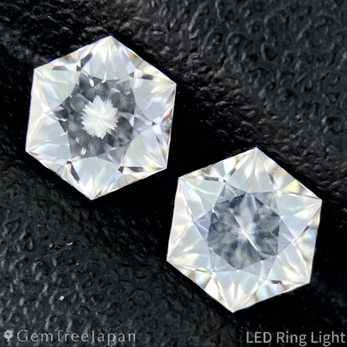 Colorless Zircon 0.54ct / 0.54ct 2pc Set