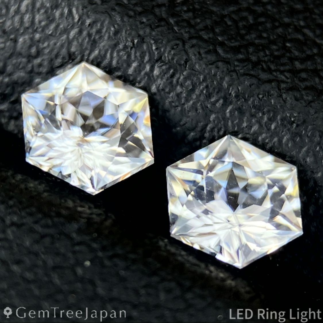 Colorless Zircon 0.54ct / 0.54ct 2pc Set