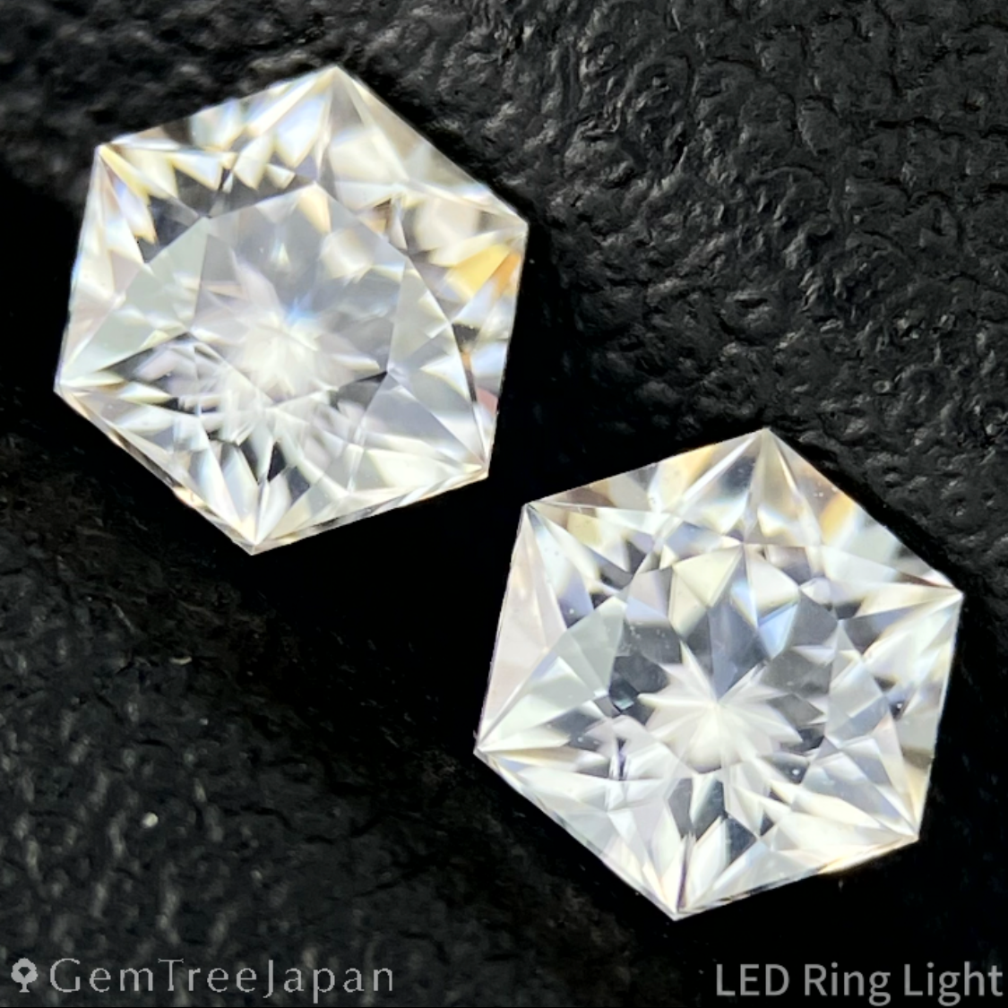 Colorless Zircon 0.54ct / 0.54ct 2pc Set