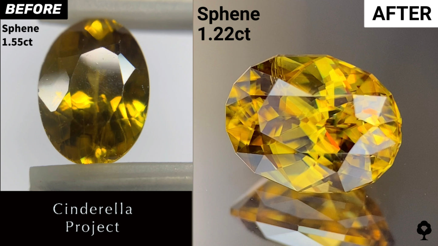 【Cinderella Project】Sphene 1.55ct→1.22ct