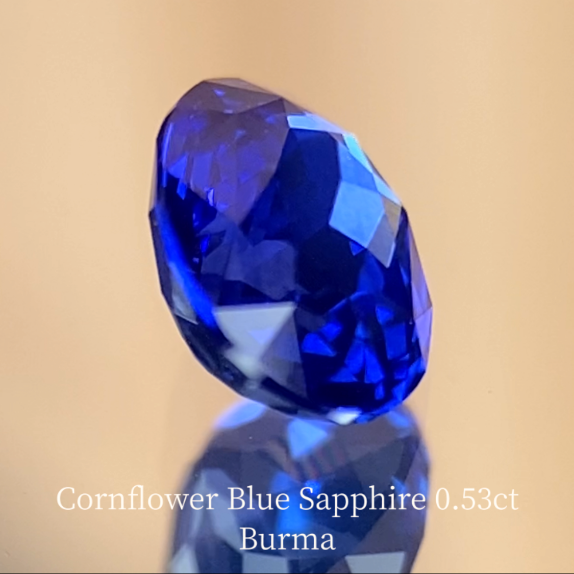 Cornflower Blue Sapphire 0.530ct / Burma