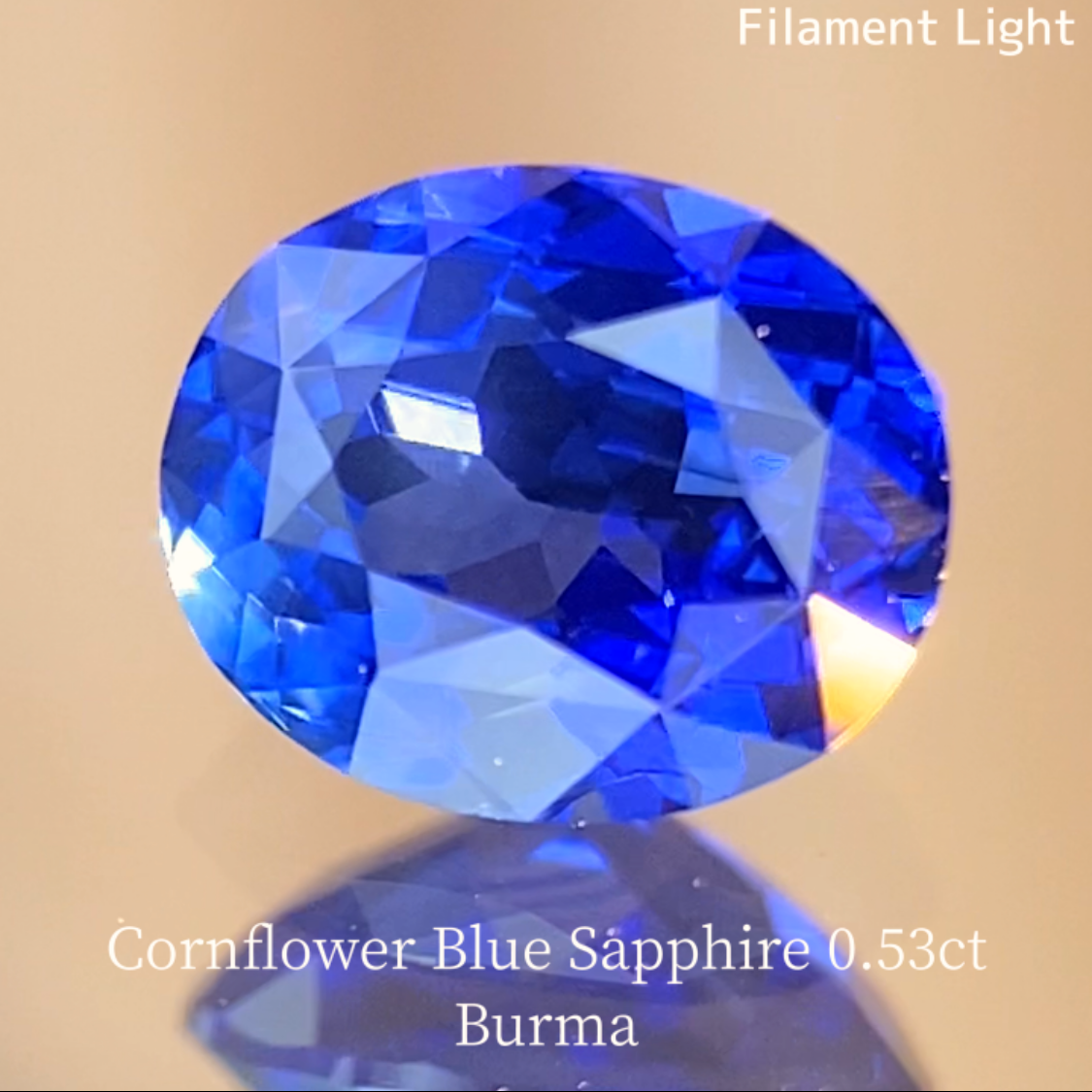 Cornflower Blue Sapphire 0.530ct / Burma