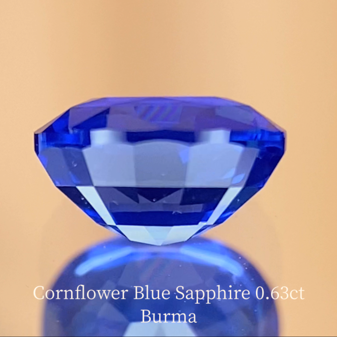 Cornflower Blue Sapphire 0.639ct / Burma