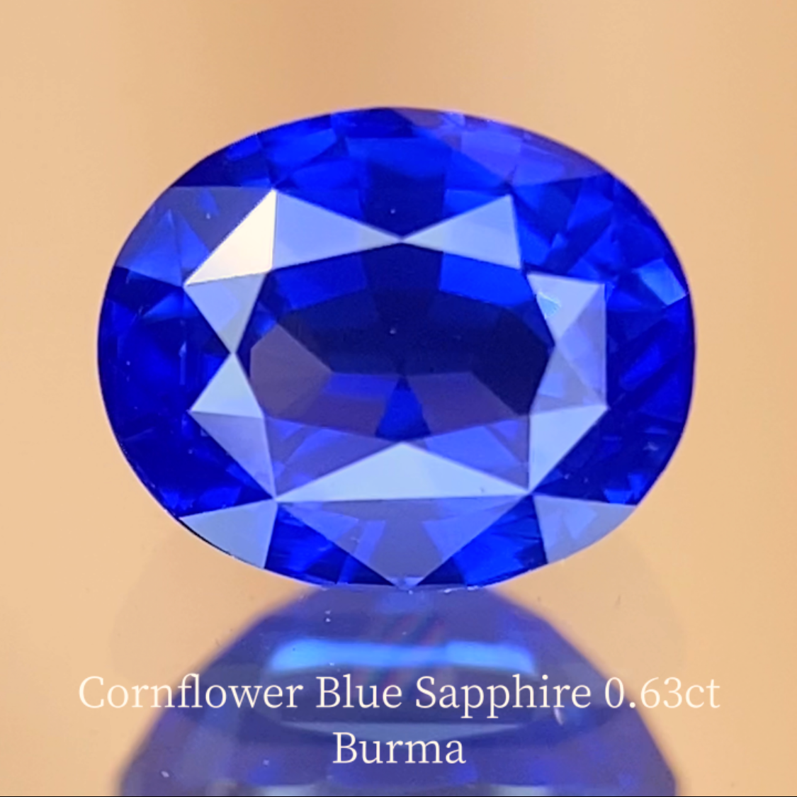 Cornflower Blue Sapphire 0.639ct / Burma