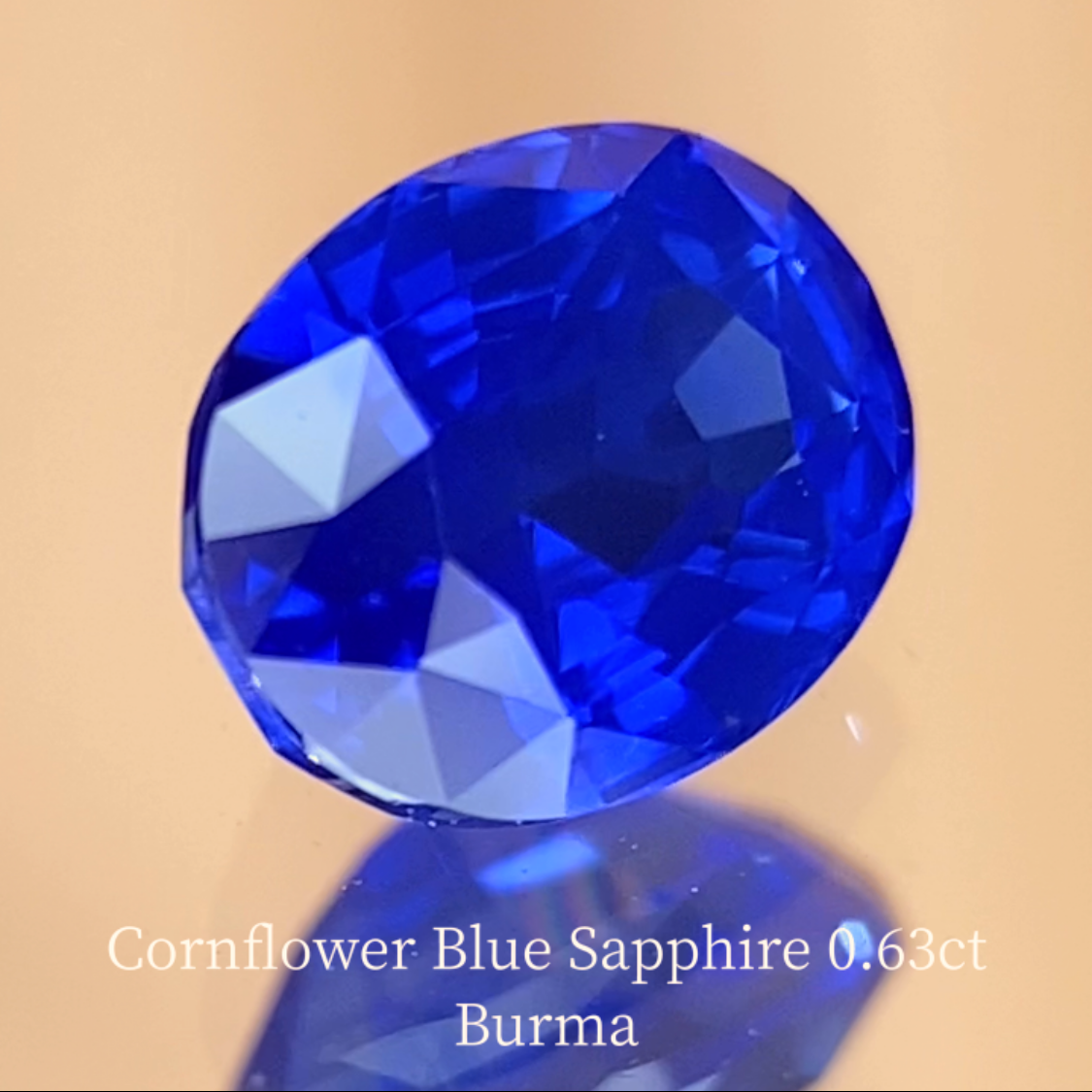 Cornflower Blue Sapphire 0.639ct / Burma
