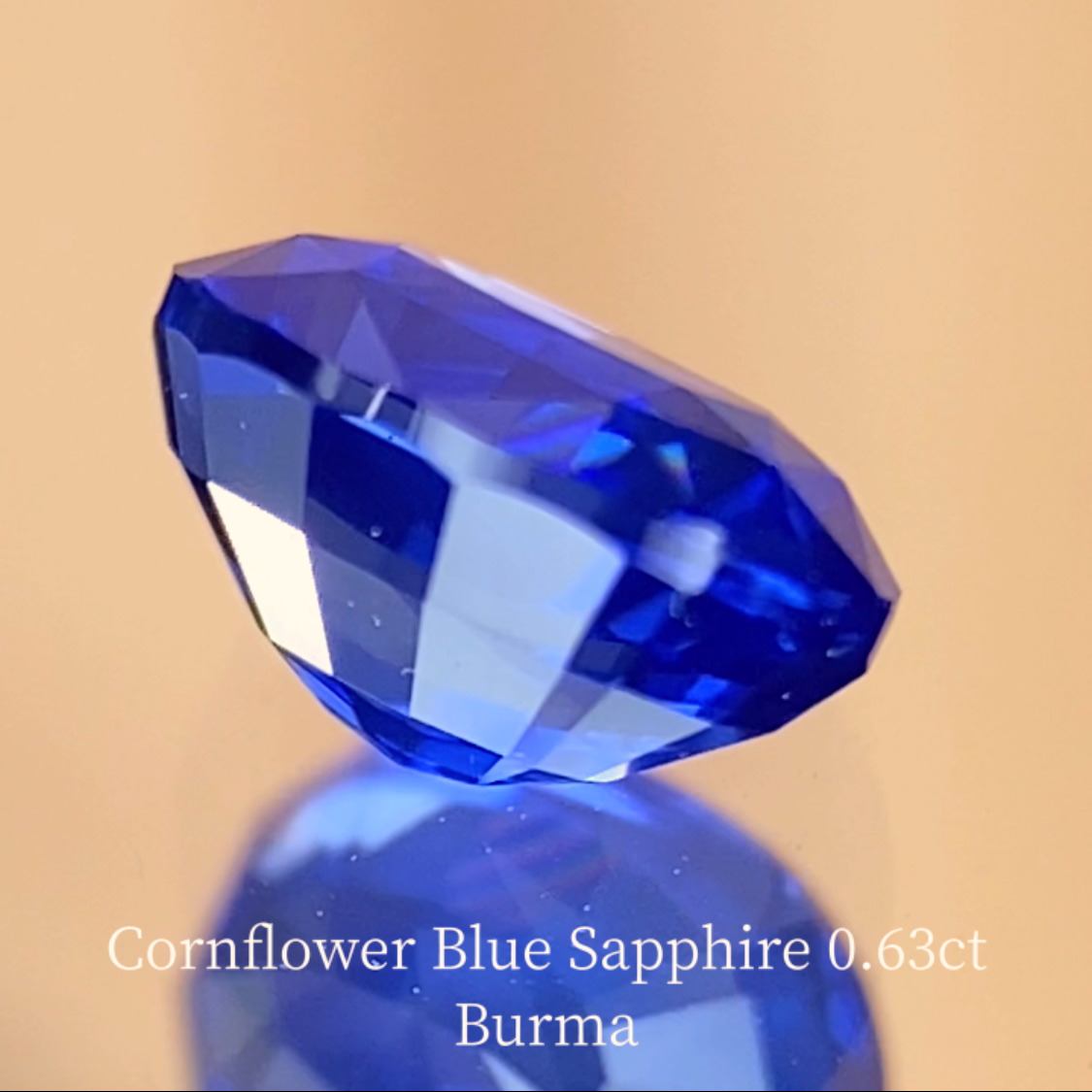 Cornflower Blue Sapphire 0.639ct / Burma
