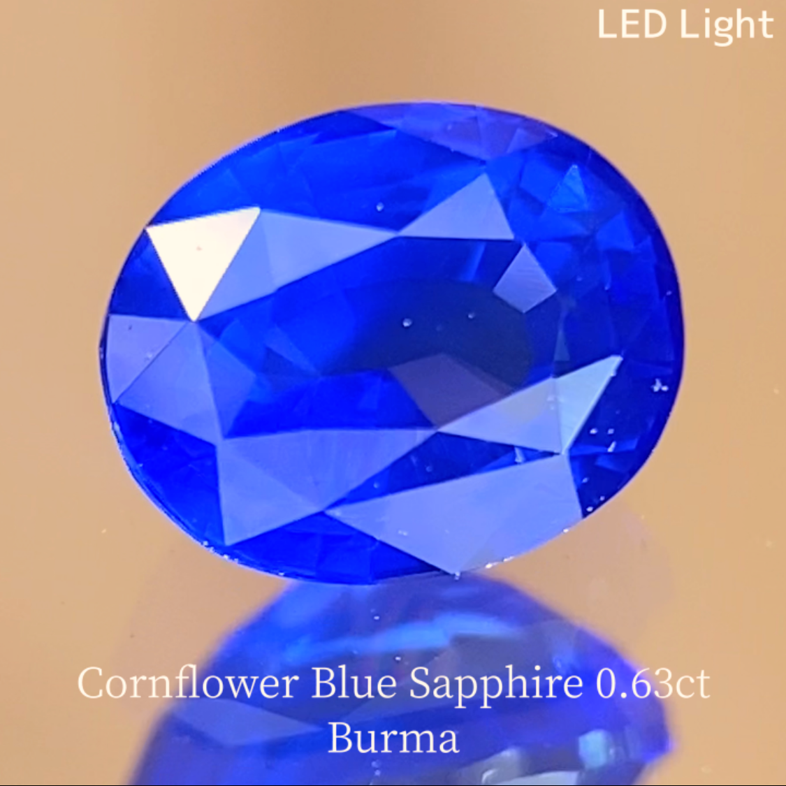 Cornflower Blue Sapphire 0.639ct / Burma