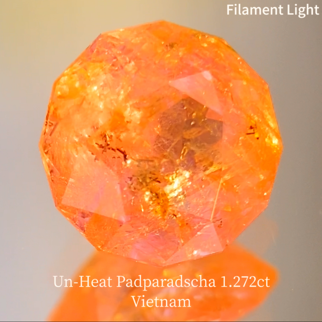 Un-Heat Padparadscha Sapphire 1.272ct / Vietnam