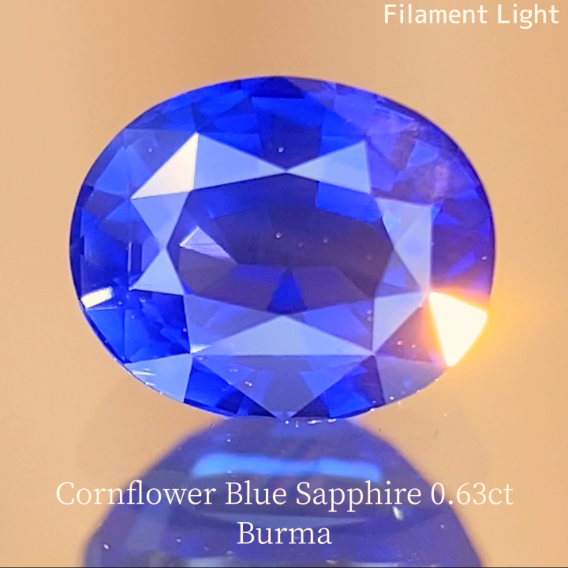 Cornflower Blue Sapphire 0.639ct / Burma