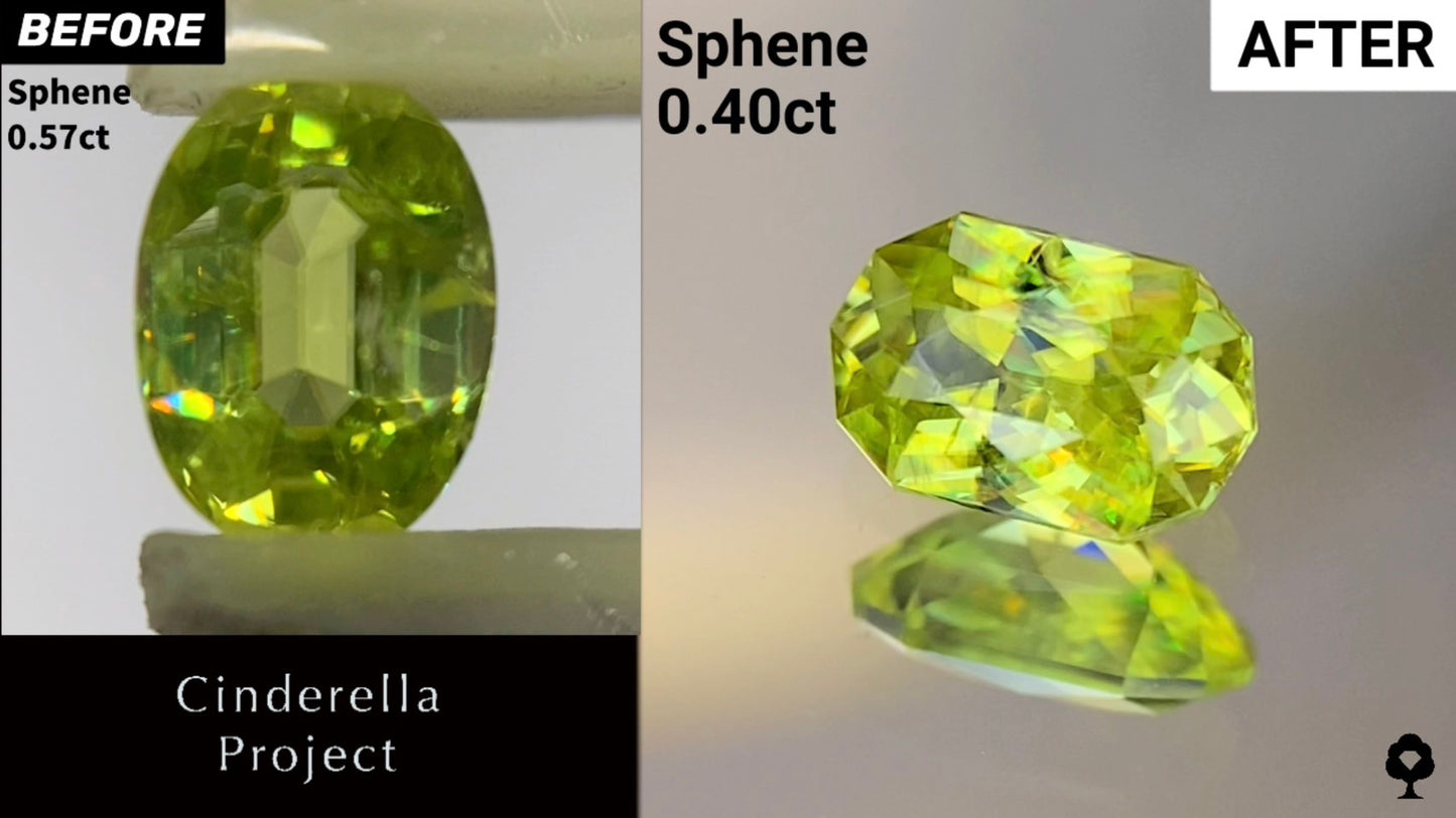【Cinderella Project】Sphene 0.57ct→0.40ct