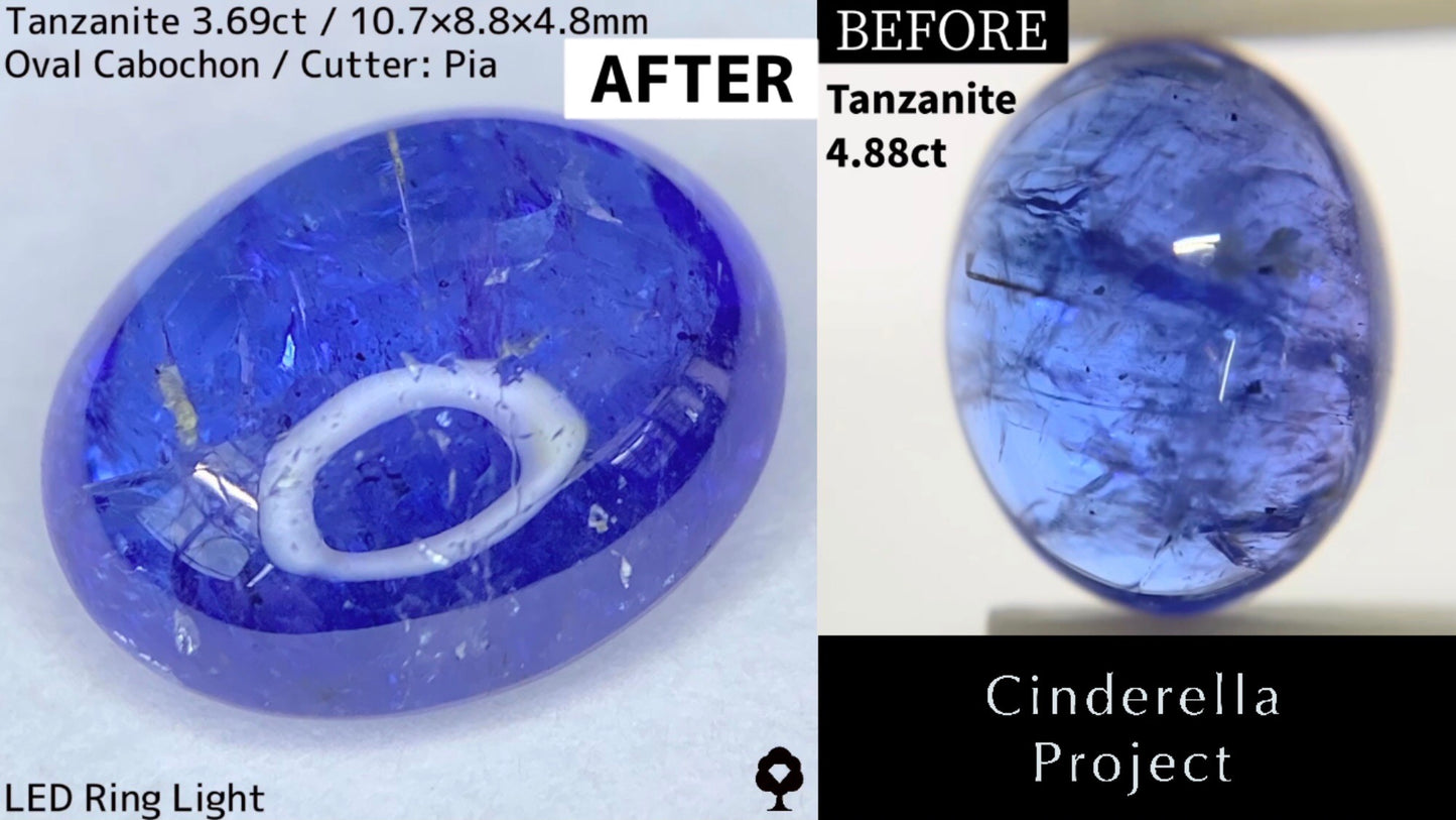 【Cinderella Project】Tanzanite 4.88ct→3.69ct
