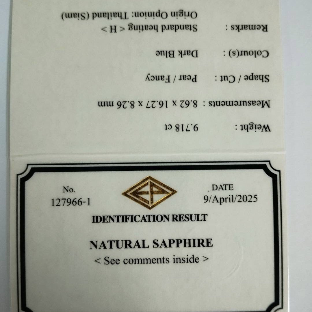 Dark Greenish Blue Sapphire 9.718ct / Thailand