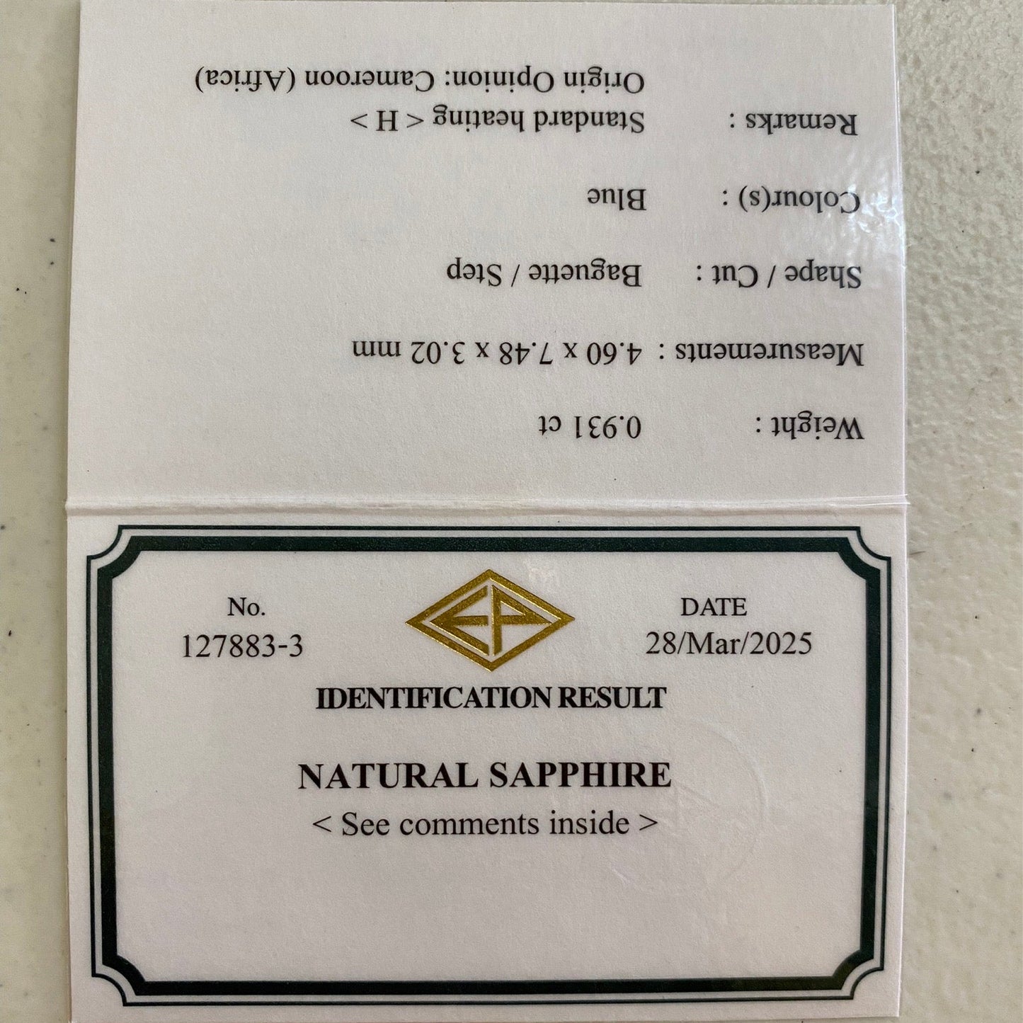 Parti-Color Sapphire 0.931ct / Cameroon
