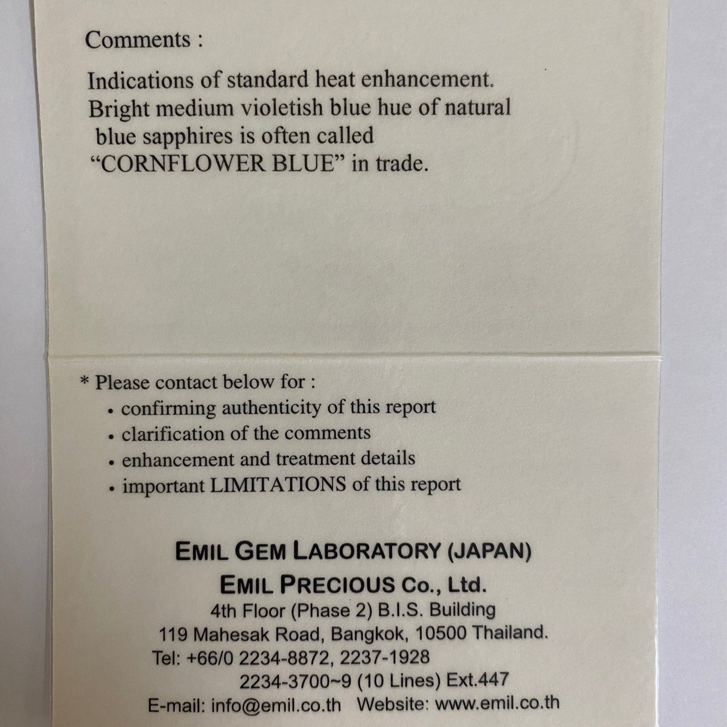 Cornflower Blue Sapphire 0.623ct / Nigeria