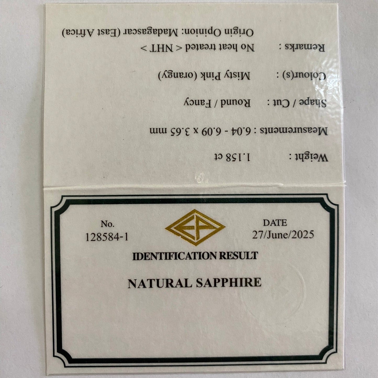 Un-Heat Sapphire 1.158ct / Madagascar