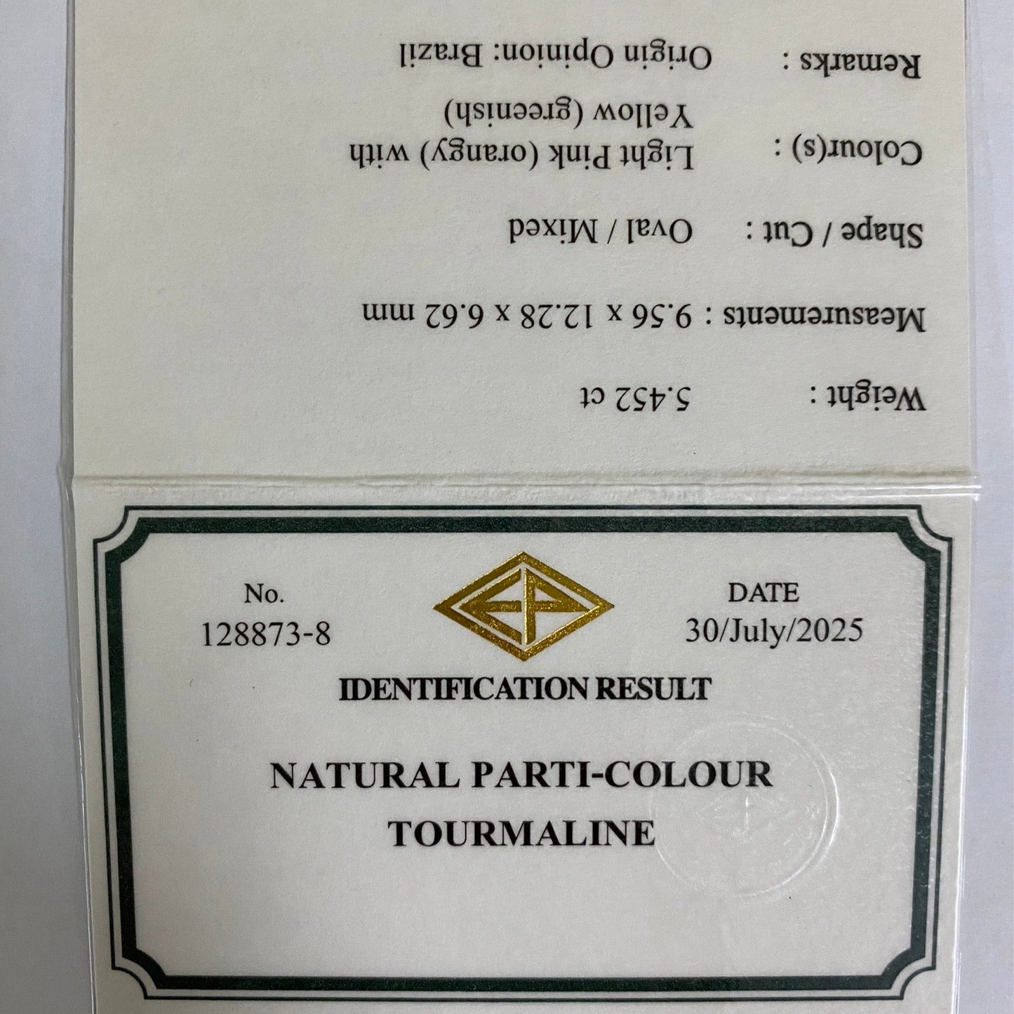 【Nori's Gem】Parti-Color Tourmaline 5.452ct / Brazil