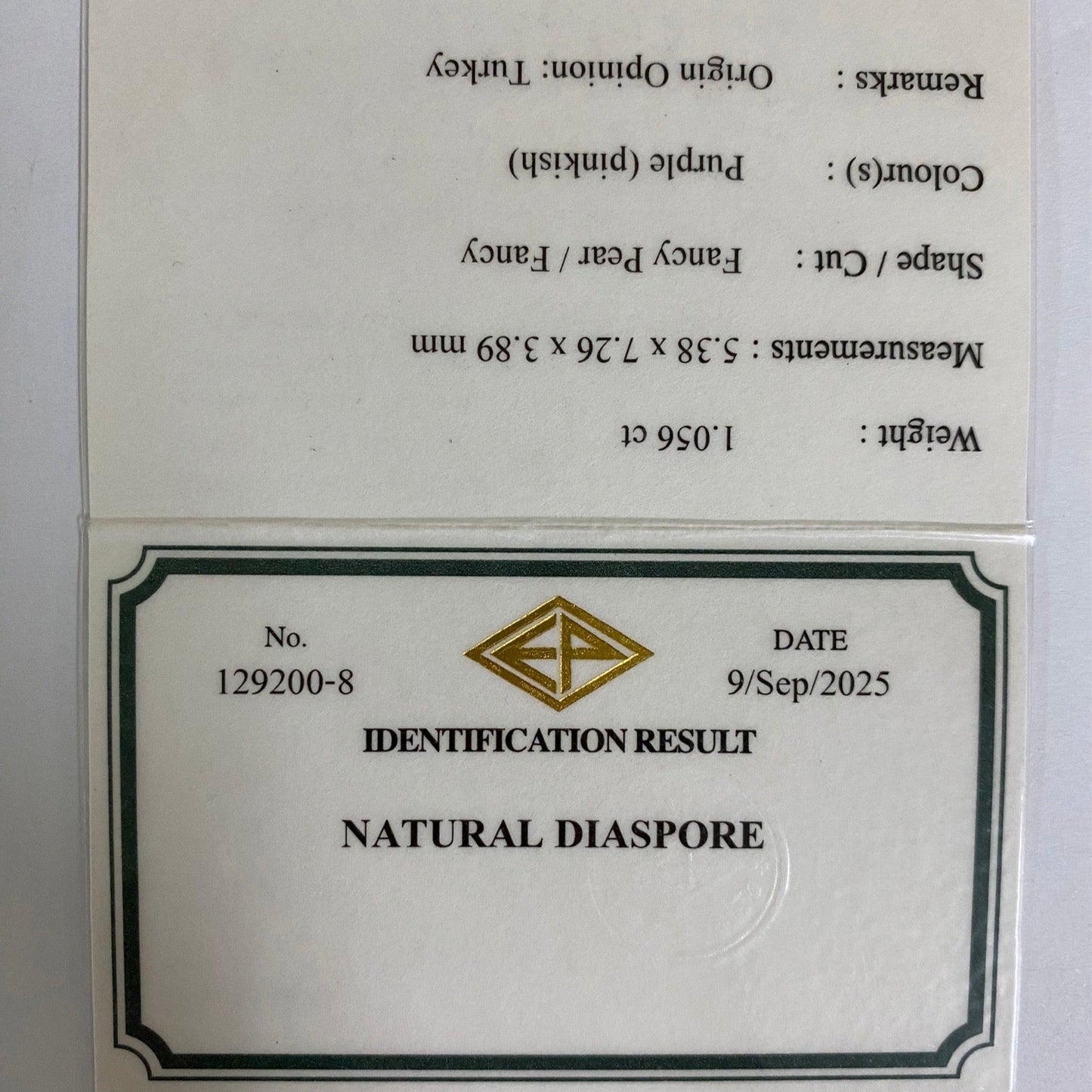 Diaspore 1.056ct / Turkey
