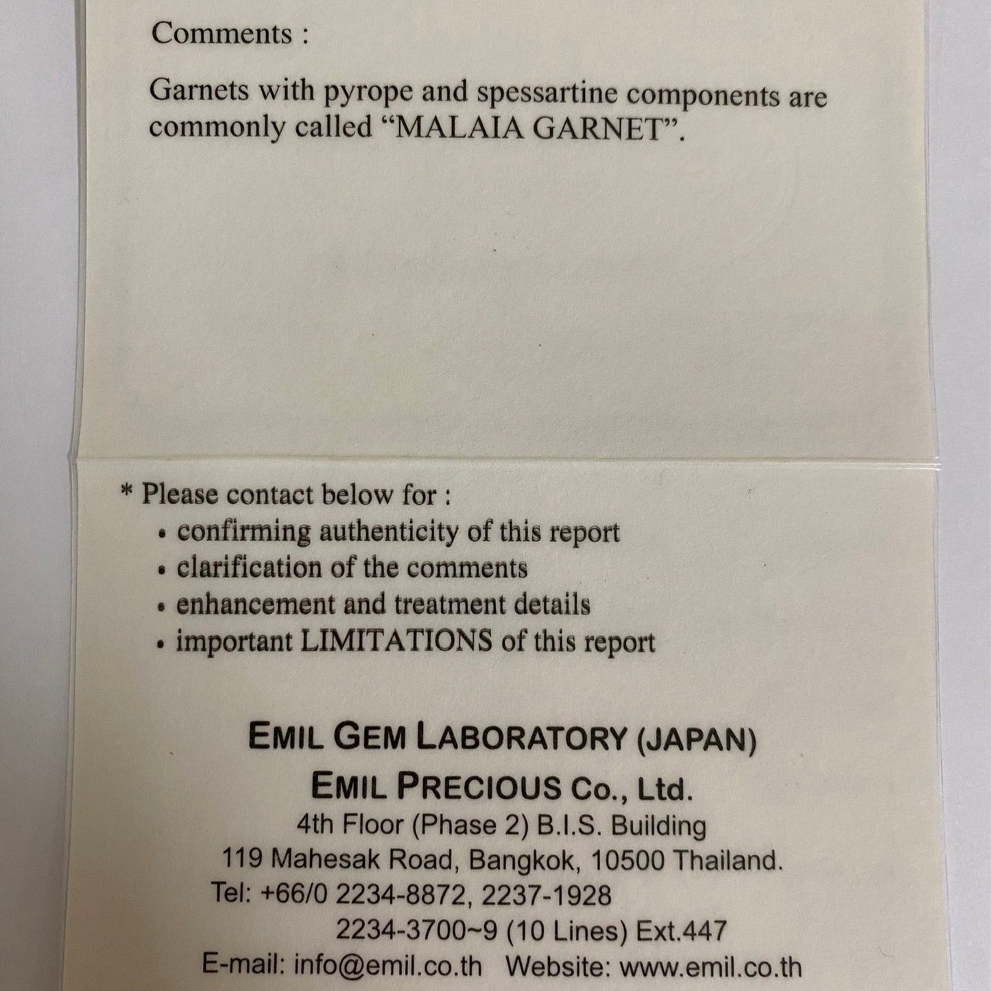 Malaya Garnet 3.335ct / Tanzania