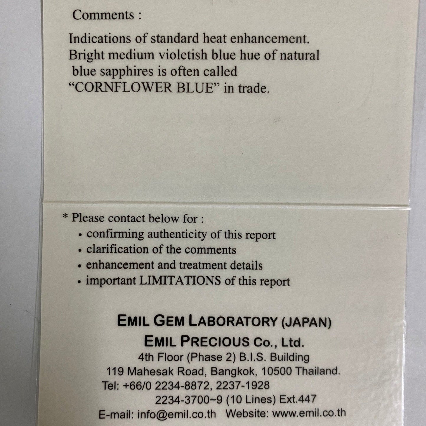 Cornflower Blue Sapphire 1.157ct / Burma