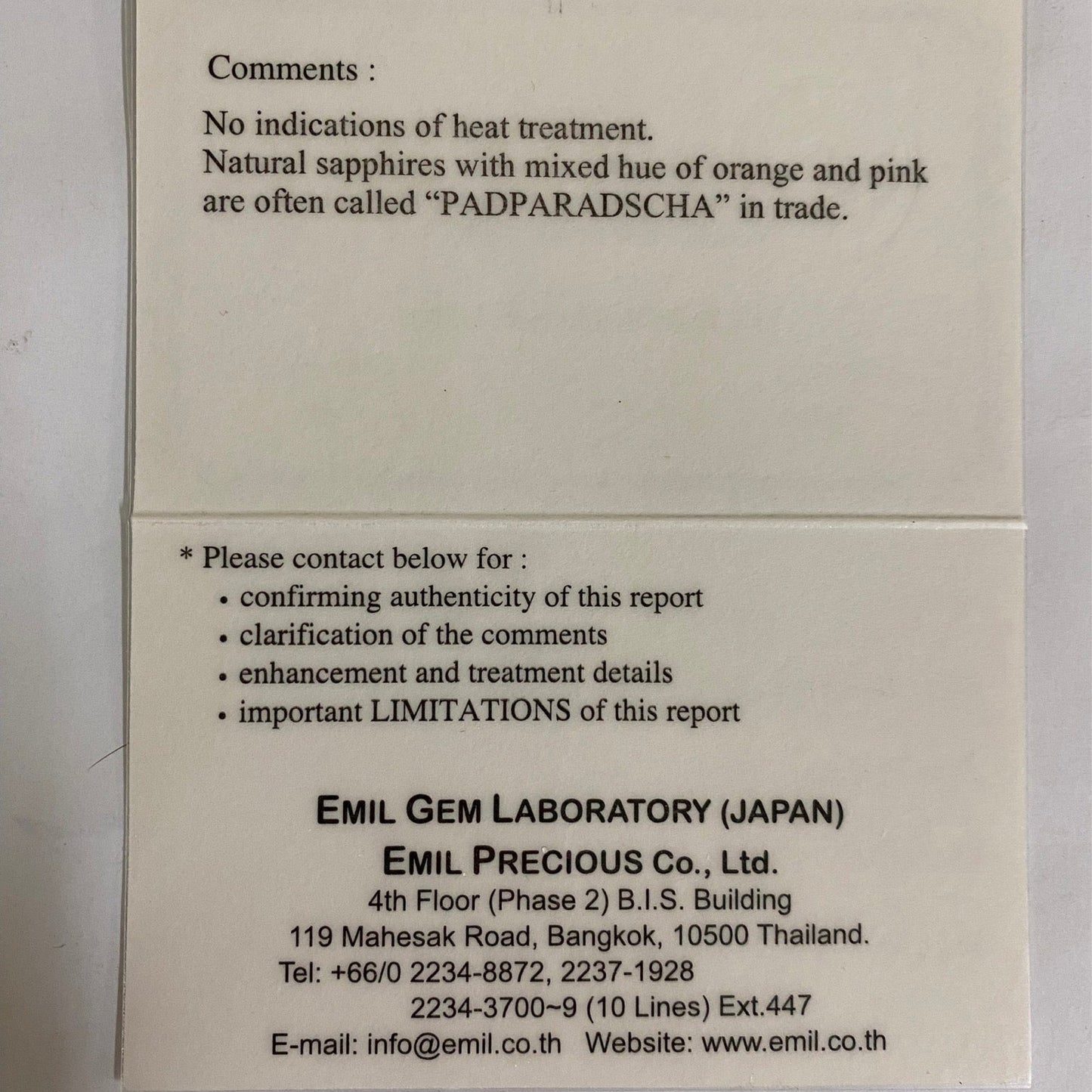 Un-Heat Padparadscha Sapphire 0.426ct / Vietnam