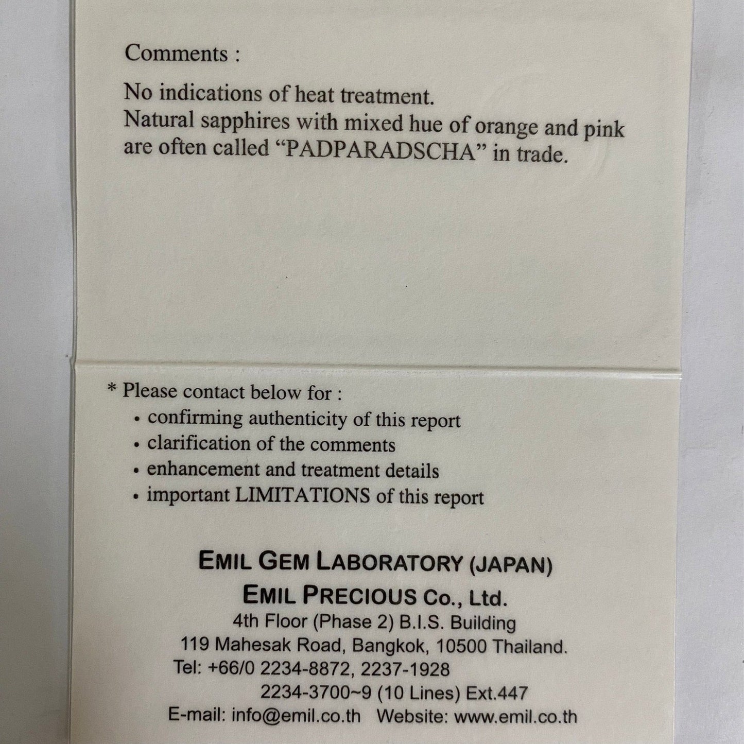 Un-Heat Padparadscha Sapphire 0.411ct / Vietnam